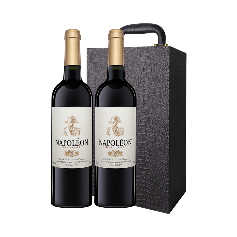 法国拿破仑NAPOLEON干红葡萄酒750ml*2两瓶礼盒装