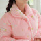 锦序韩版冬款小清新加厚三层月子服女士套装可哺乳睡衣2800棉贝贝绒 XL 1806#绿色