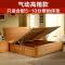 实木床榉木床1.8双人床1.5米气动高箱储物床现代简约卧室实木家具_120_779 1800mm*2000mm_原木色实木标准床_框架结构