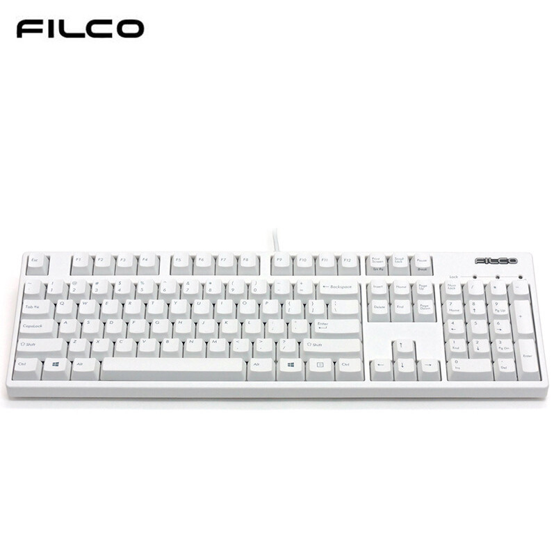 斐尔可 FKBN104MC/EFMW2「104忍者圣手二代」纯白色青轴 机械键盘