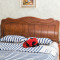 实木床头板简约现代1.8米1.5米双人床头中式2床靠背橡木白茬定制 其他_红色