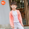 韩国VVC 儿童防晒衣夏季超薄防晒外套防紫外线透气亲子连帽防晒服 均码 淡蓝色-中童（7-14周岁）