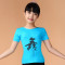 儿童舞蹈服装女童练功服少儿拉丁舞服装幼儿短袖演出服夏季套装_1_8 160cm A4黄色+6078黑裙金边