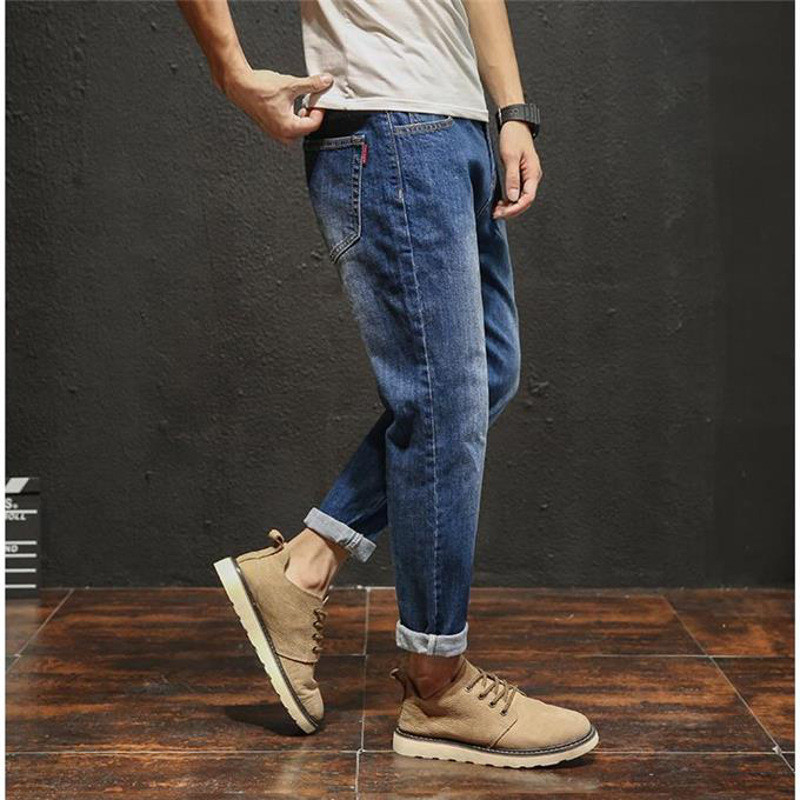 绅士空间2021春季弹力牛仔裤男装韩版长裤大码男士牛仔裤修身牛仔直筒裤男SS.8007 SS.8007黑色 36