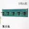 兮木复古创意实木做旧装饰挂钩服装店试衣间挂衣钩衣帽钩后包包挂钩 B款4钩《复古蓝》