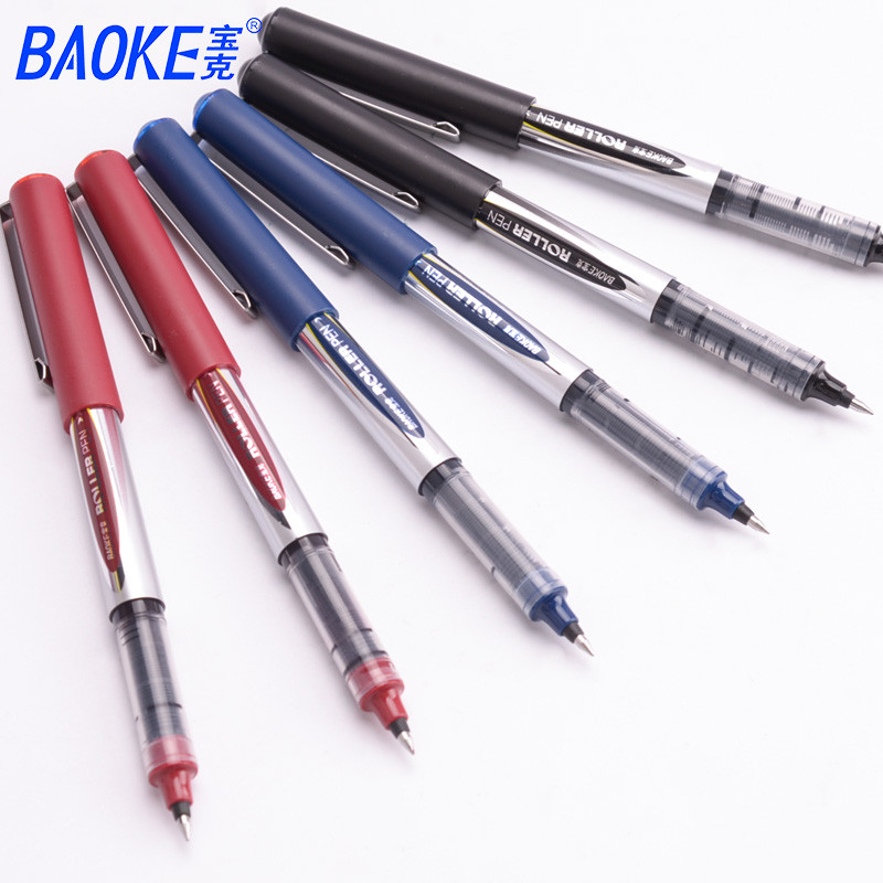 宝克(baoke)BK111/BK110中性笔签字笔学生水笔办公文具用品黑笔0.5mm笔芯红蓝黑 BK111黑色一盒12支