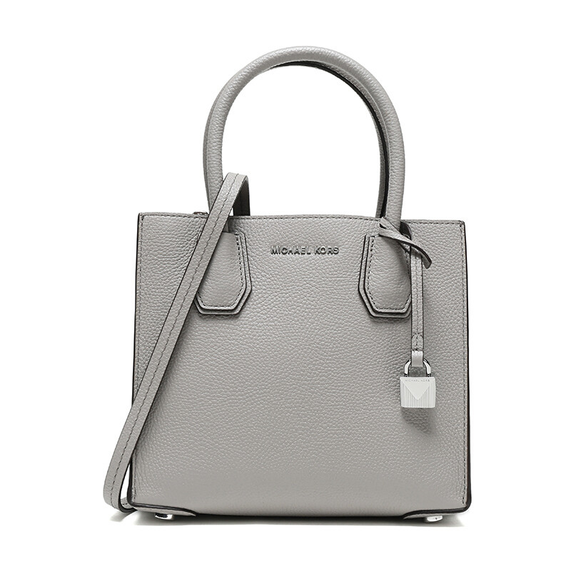 MICHAEL KORS 迈克·科尔斯 MKMERCER系列灰色牛皮中号女士手拎包单肩包 黑色