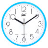 康巴丝钟表挂钟客厅圆形宜家创意时钟挂表简约现代静音电子石英钟(1a2)_9英寸（直径22.5厘米） 蓝色