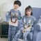 [促销]秋冬季儿童睡衣加厚女孩法兰绒童装珊瑚绒家居服小孩睡衣男女童_1 12#建议身高115-125厘米 H绒套装#格子熊本熊