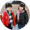 儿童围巾女童秋冬男童加厚保暖格子流苏韩版幼儿围脖宝宝围巾简约小清新婴童围巾 3岁以上男女儿童-可亲子 藏青格子