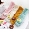儿童围巾韩版学生秋冬宝宝男孩女童加厚冬季保暖小童围脖简约清新围巾可爱卡通婴童围巾 见实物 灰色小熊