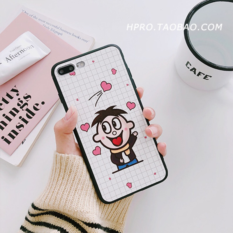 可爱卡通软壳8plus苹果x手机壳XSMax/XR/iPhoneX/7p/6女iphon 6/6s爱心旺仔