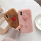 爱心毛绒壳8plus苹果x手机壳XSMax/XR/iPhoneX/7p/6女iphone iPhoneXR粉色