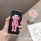 ins网红卡通6s苹果x手机壳XSMax/XR/iPhoneX/8plus/7女款iph 6plus/6splus粉色