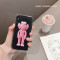 ins网红卡通6s苹果x手机壳XSMax/XR/iPhoneX/8plus/7女款iph 6plus/6splus粉色