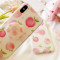 苹果5S/6Plus/7/plus/X手机壳iPhone6s指环彩绘手机软壳全包 8许多水蜜桃（软壳+气囊支架