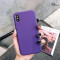 简约柠檬黄纯色iPhoneX/Xr手机壳7p/8plus情侣苹果XsMax男女款6sp 6/6s(小屏)纯色紫色硅胶tpu软壳
