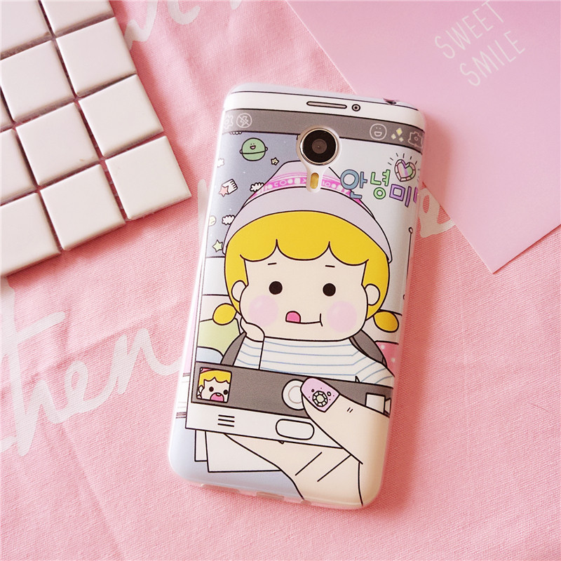 视频少女魅族mx4pro/mx5魅蓝note/2/metal/3/5情侣保护套手机壳 魅蓝note5视频少女（软壳）