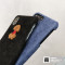 网红同款灯芯绒布刺绣企鹅iPhoneXsMax手机壳7/8plus苹果X硬壳6女 苹果7/8(小屏)绒布蓝底毛绒企鹅半包硬壳