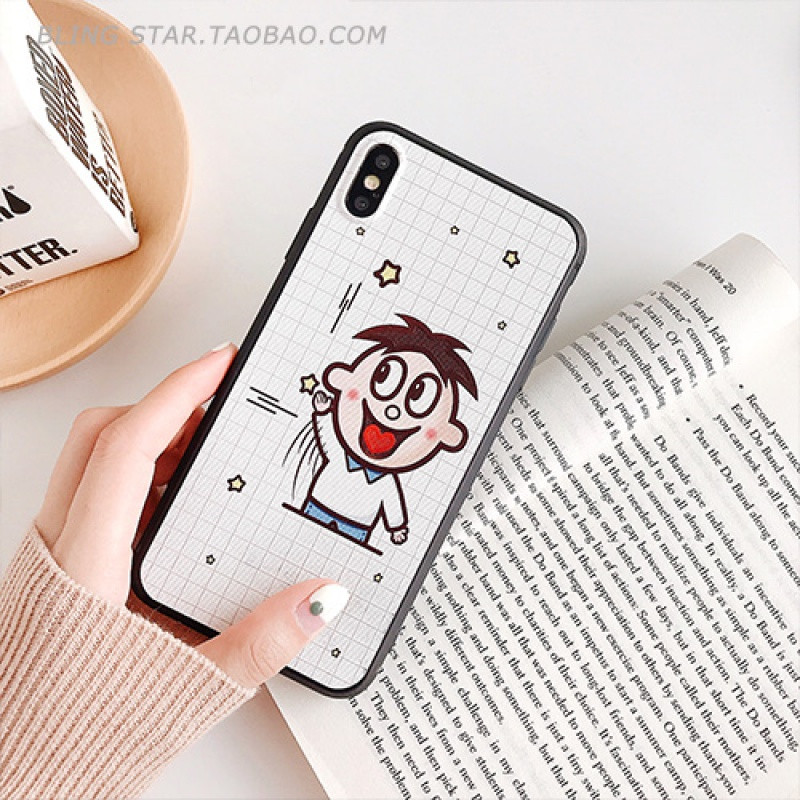 可爱卡通XSMax/XR苹果X手机壳iPhoneX/6/7p/8Plus女款iphone_3 iPhoneX/XS星星旺仔