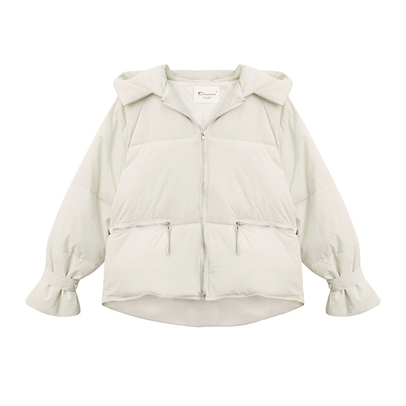 外套女冬装连帽棉服小棉袄2018新款韩版学生ins加厚面包服F5553 M 白色