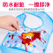 宝宝吃饭围兜婴儿童防水立体仿硅胶食饭兜围嘴大号小孩口水兜免洗_1 小猪+小熊（均价7.9）