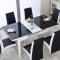 钢化玻璃实木餐桌伸缩餐桌椅组合长方形小餐桌电磁炉大小户型简约_399_79 大款普通桌