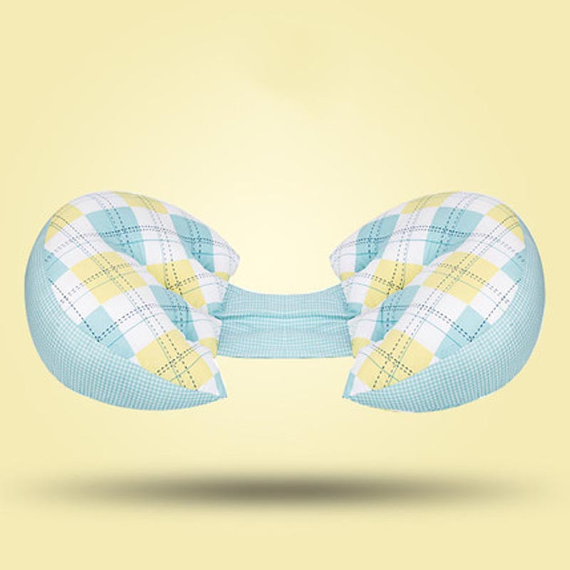孕妇枕头护腰侧睡枕托腹u型枕睡觉侧卧靠枕怀孕用枕卡通可爱 孕产妇用品孕妇护腰枕 可调节彩色方格