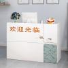 收银台柜台简约现代前台接待台小型公司前台奶茶便利店理发店吧台 生意兴隆-欢迎_120x42x96cm