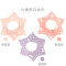 【3条装】宝宝口水围兜婴儿口水巾360度旋转简约围嘴儿童三角巾小孩子口水巾 见详情 (六角星)粉星+粉猫+紫猫(防水)