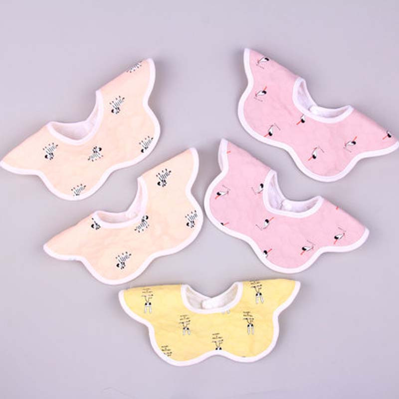 婴儿围嘴围兜口水巾饭兜防水 花瓣八角圆围嘴用品 韩版简约小清新婴童围嘴 见详情 马卡龙系（2橙+2粉+1黄）+随1条