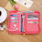 护照包机票护照夹可爱保护套旅行收纳包出国多功能袋包_7 中号玫红