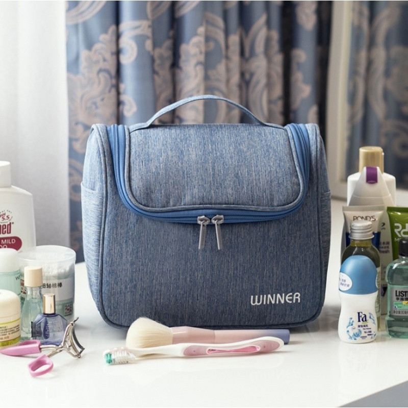 洗漱包旅行必备洗漱套装出差旅游户外用品收纳袋便携防水化妆包_1 灰蓝