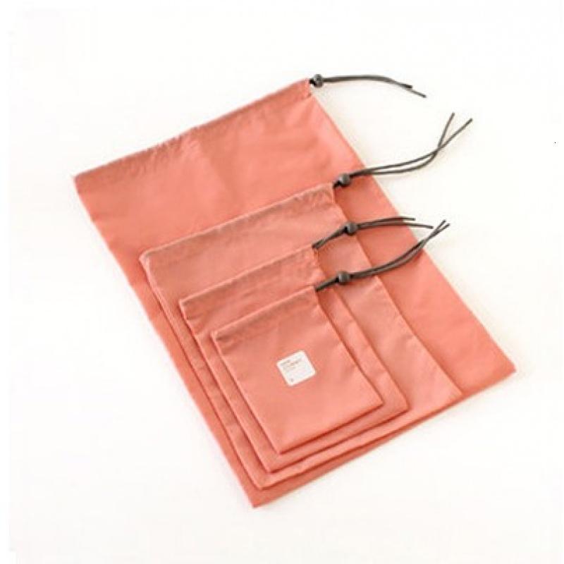 旅游户外衣物防水收纳袋出差旅行收纳袋整理包行李箱衣服收纳包_4 粉色