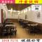 小吃店桌椅奶茶甜品店桌椅木纹牛角椅简约现代咖啡厅快餐桌椅组合_771_518 120*60单桌（复古色2）