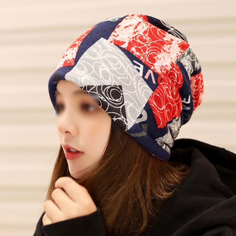 帽子女春秋款套头帽头巾帽韩版保暖月子帽产后 堆堆帽睡帽简约清新产妇帽子 【加厚保暖】藏青色