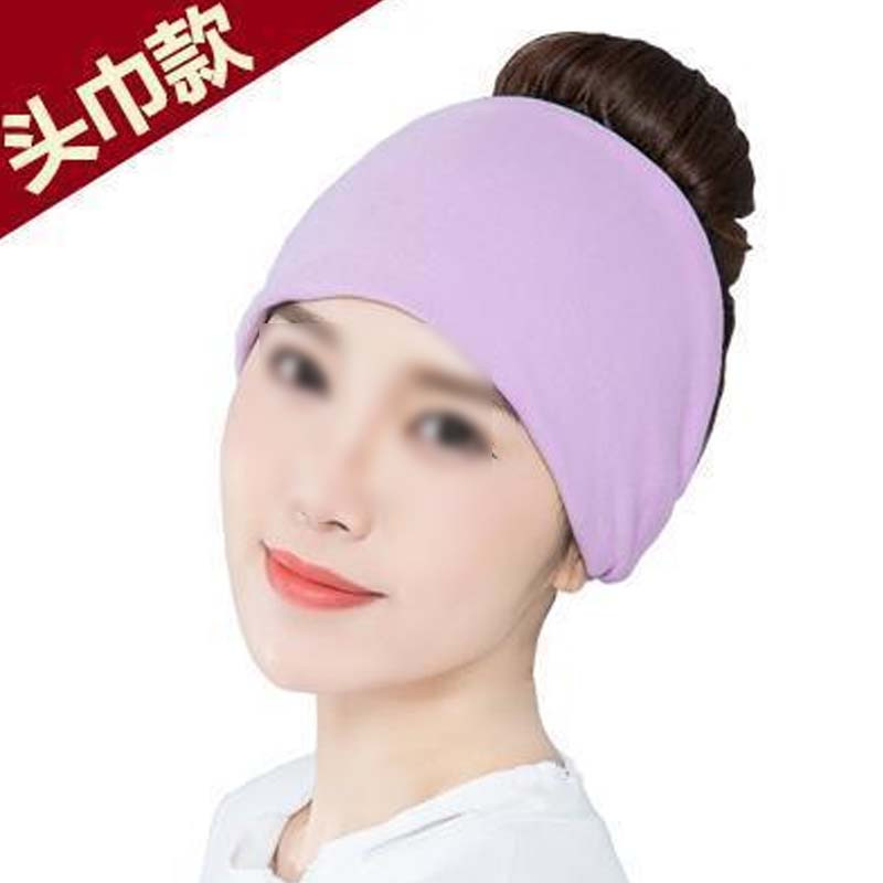 月子帽秋冬保暖产后产妇帽子秋季加厚孕妇冒 头巾女春夏薄通用简约 产妇头巾 头巾紫色