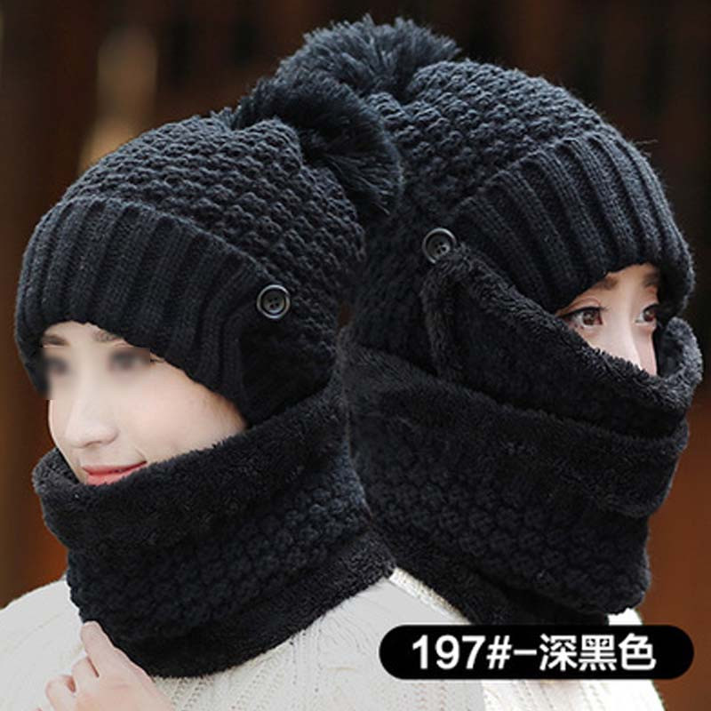 孕妇月子帽秋冬保暖产妇帽产后帽子坐月子帽骑车护耳针织帽女通用简约产妇帽子 典雅黑-MM0197