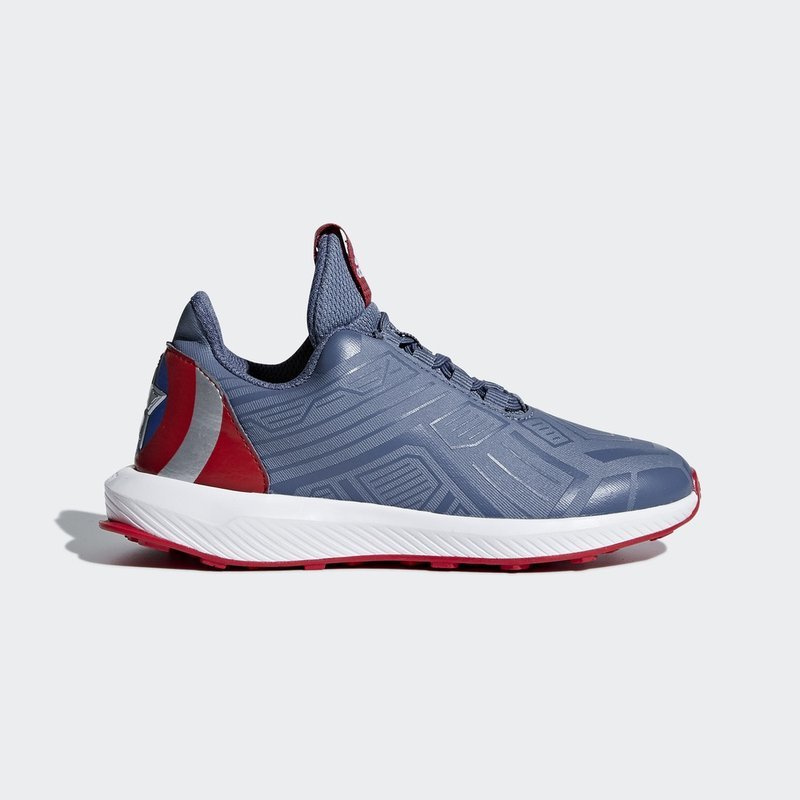 adidasRapidaRunAvengers小童跑步儿童鞋AH2431 原青灰/中蓝灰/浅猩红 34