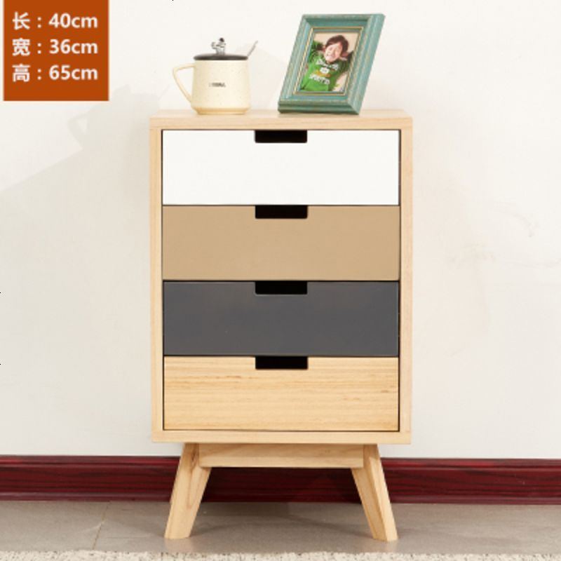 全实木北欧五斗柜简约现代卧室收纳橱柜储物柜客厅电视机柜餐边柜_57_420 整装_曼哈顿4斗原木