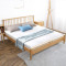 一米色彩 云端床 日式实木双人床 设计师艺术风格 白腊木北欧纯实木卧室家具 1.8米单床+2床头柜