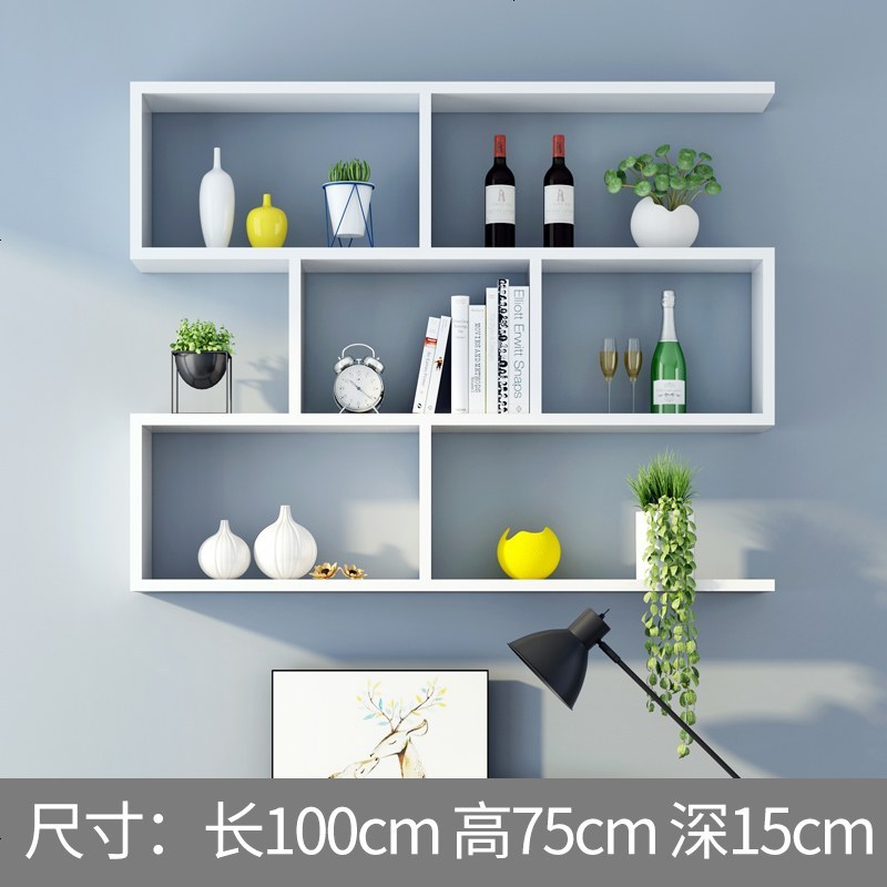 酒柜挂墙酒架墙面餐厅置物架装饰壁挂式红酒架摆件架墙上现代简约_216_40 白1m长_15cm深