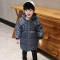 2018儿童羽绒服中长款男女童中小宝宝童装羽绒服外套 90cm 深蓝色