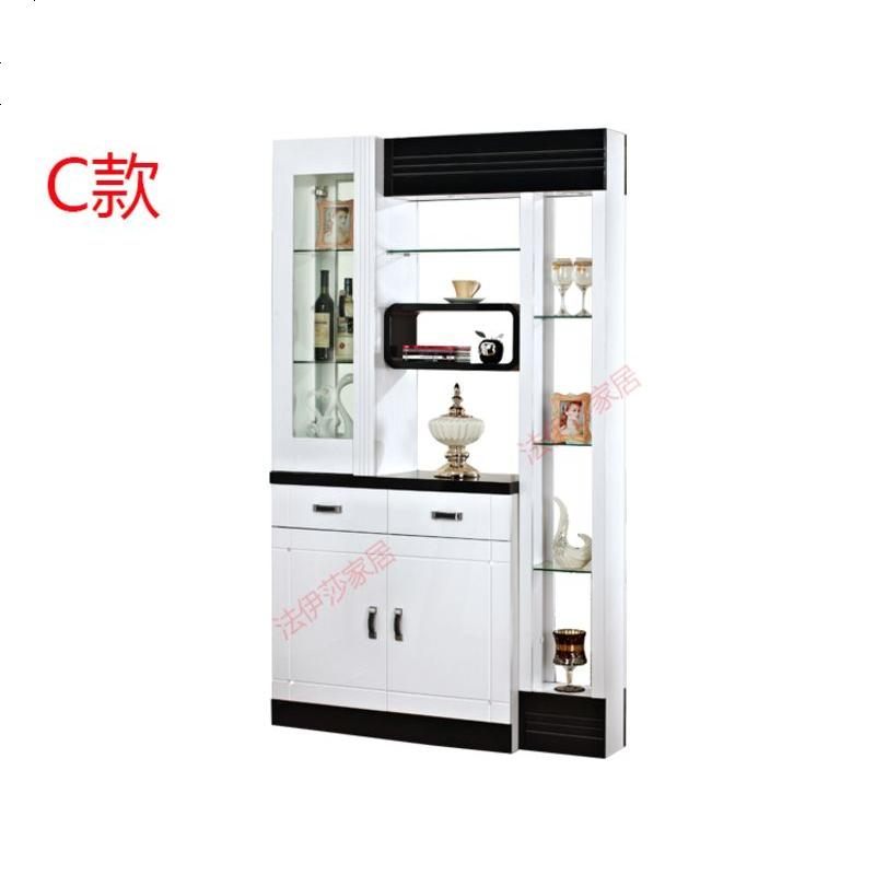 客厅家具 玄关柜隔断柜 厅柜子烤漆大屏风 间厅柜酒柜双面鞋柜_695_827 组装_C款_1.2米长_框架结构