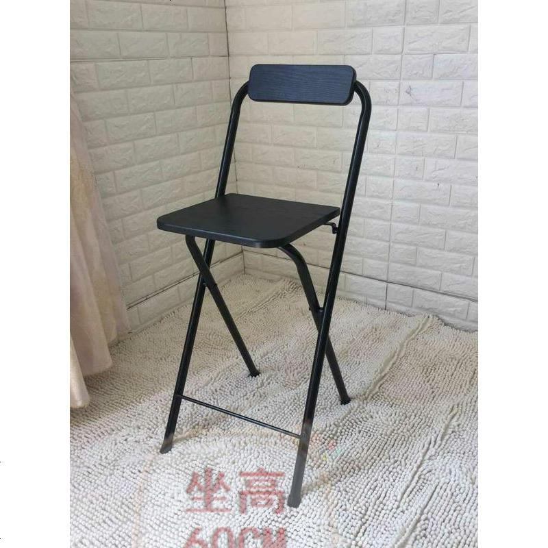 高脚吧椅/酒吧凳/折叠式吧椅/高吧椅 / 酒吧椅 吧台椅_516_696 60CM带靠背全黑色
