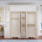 白色简约现代经济型三四五衣柜实木质板式卧室六欧式衣橱 主衣柜+顶柜+角柜