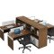 木质职员办公桌员工桌电桌椅组合屏风工作位卡座隔断职员桌 1.2*0.6+高柜(3人位)