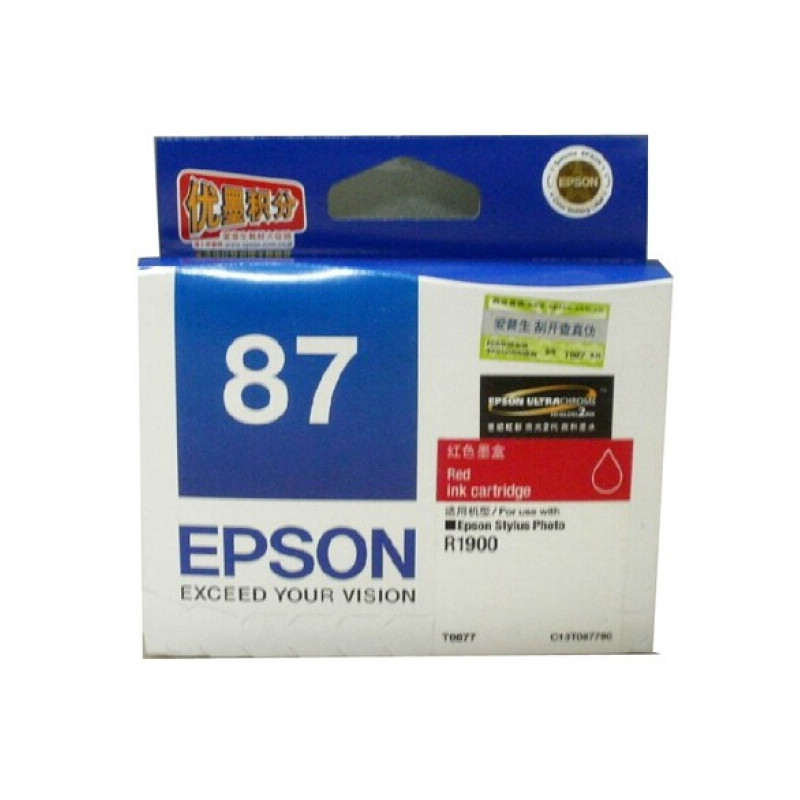 爱普生(EPSON) T087系列墨盒 适用于Epson R1900 酒红色