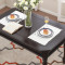 美式实木餐桌椅组合家用饭桌长方形小户型桌子黑色美式家具餐桌_2 单桌1.2m(白蜡木)