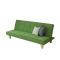 简约现代小户型多功能实木沙发床可折叠单双人客厅皮布艺沙发床_376_284 180长绿色麻布款(5只脚)_1.5米-1.8米